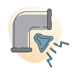 a drawn picture of pipes making sound